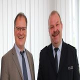 Landrat Olaf Schade und Polizeidirektor Frank Kujau