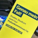 Werbeflyer zum dualen Studium bei der Polizei NRW