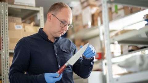 Lars Erdmann frequently visits the evidence room so that the courts can obtain the necessary evidence.